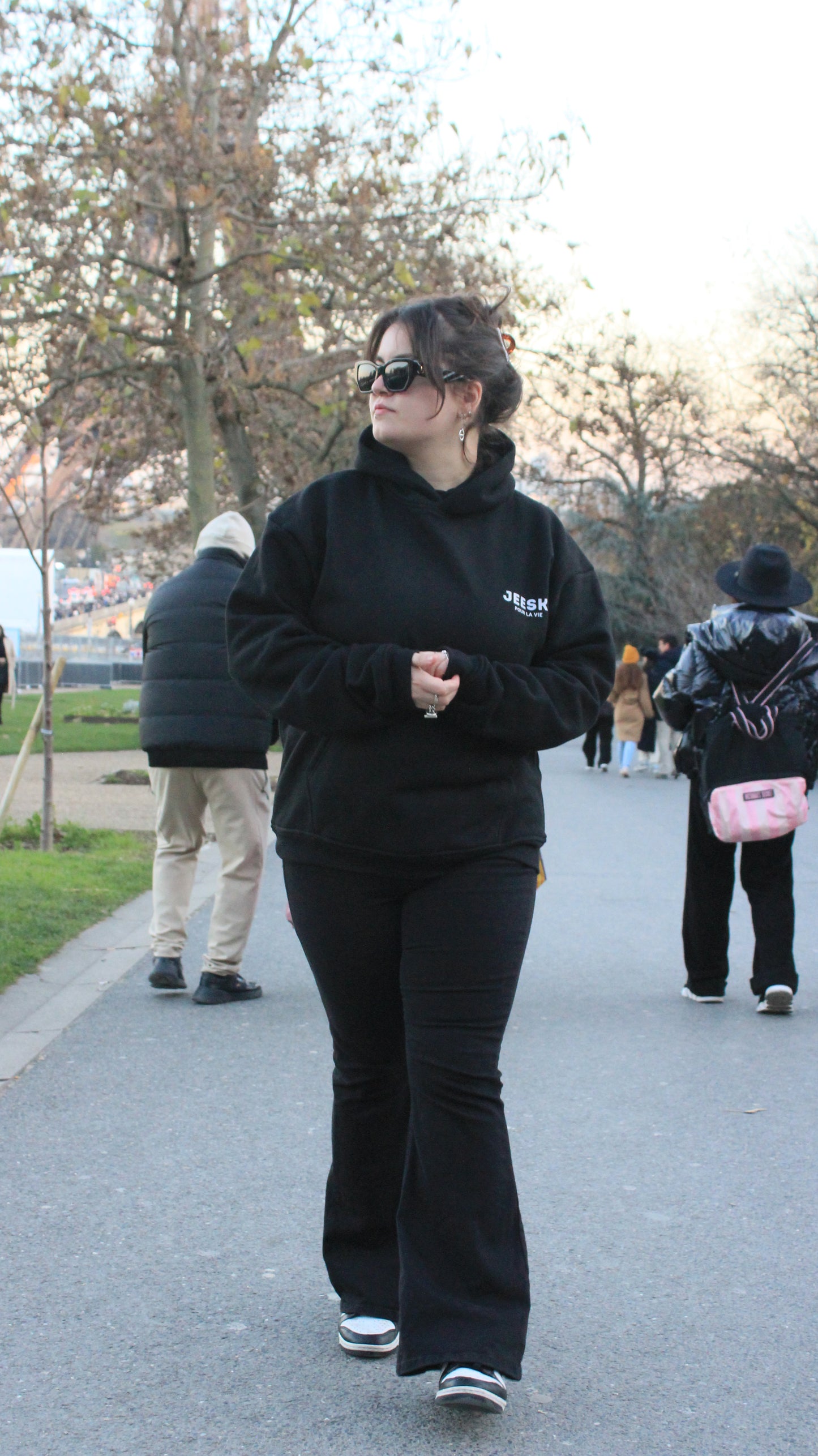 Oversize Hoodie Black WOMEN - Paris Edition