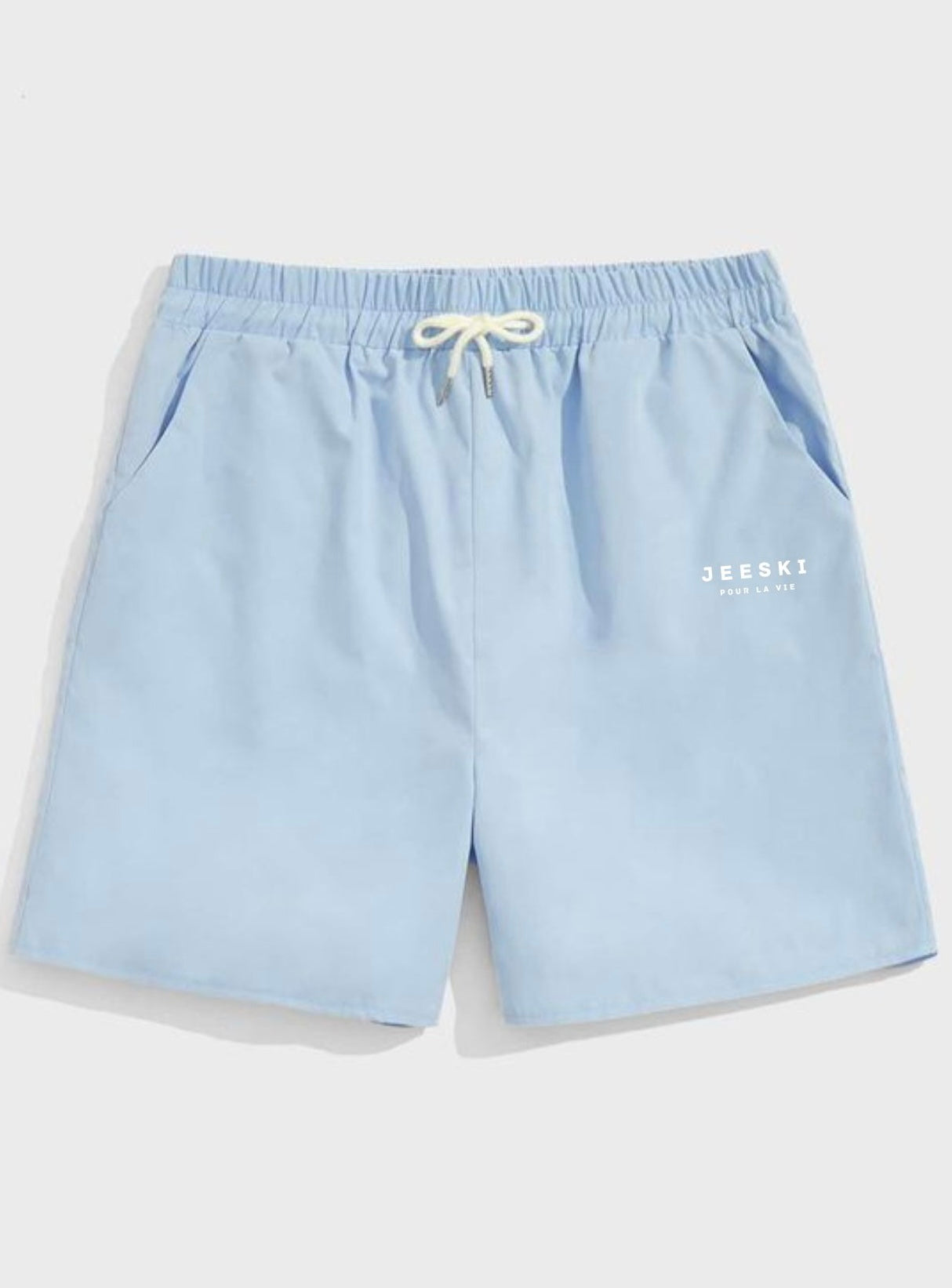 Sky Blue Short JEESKI Embroidered